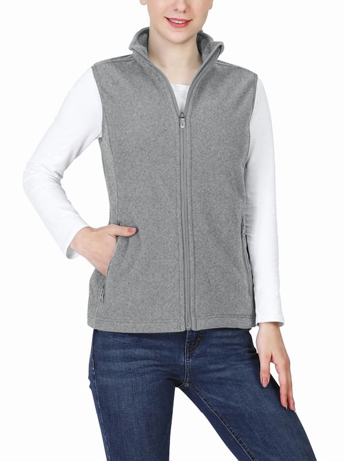 Off Road Ventures Womens Fleece Lined Vests Lightweight Zip Up Outerwear Sleeveless Vest Jacket for Running Hiking Travel