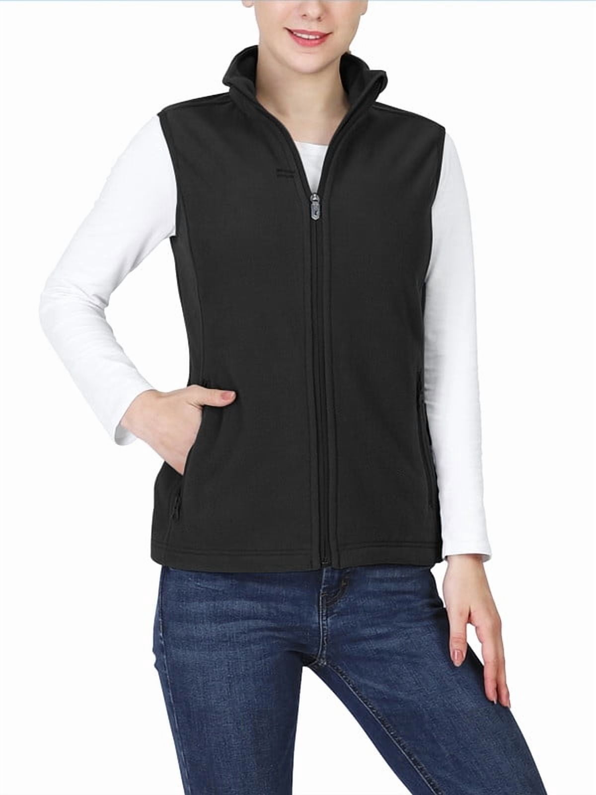 Off Road Ventures Womens Fleece Lined Vests Lightweight Zip Up Outerwear Sleeveless Vest Jacket for Running Hiking Travel