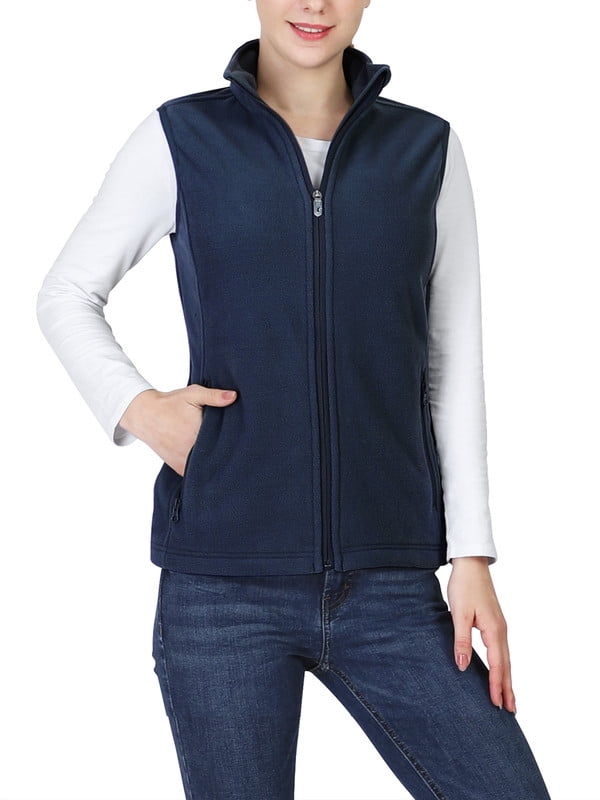 Off Road Ventures Womens Fleece Lined Vests Lightweight Zip Up Outerwear Sleeveless Vest Jacket for Running Hiking Travel