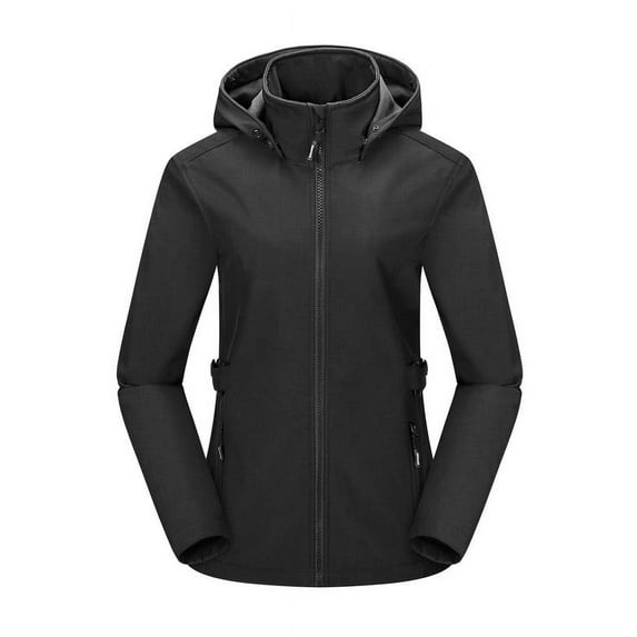 Off Road Ventures Women's Fleece Lined Softshell Jacket Lightweight Waterproof Warm Windbreaker Hooded Jacket for Winter Outdoor