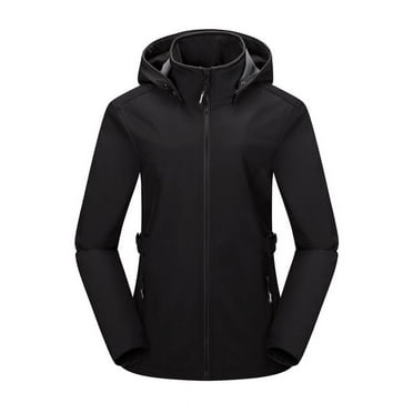 Off Road Ventures Women's Fleece Lined Softshell Jacket Lightweight Waterproof Warm Windbreaker Hooded Jacket for Winter Outdoor