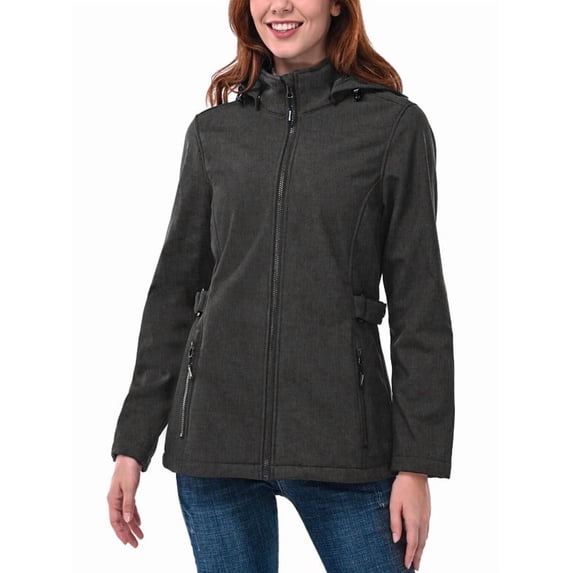 Off Road Ventures Women's Fleece Lined Softshell Jacket Lightweight Waterproof Warm Windbreaker Hooded Jacket for Winter Outdoor