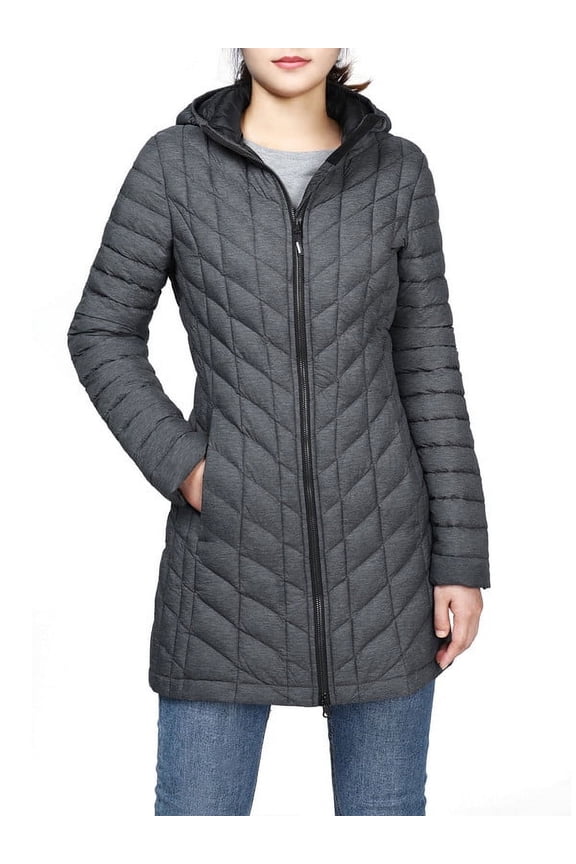 Women's Lightweight Puffer Jacket Hooded Water-Resistant Windproof Quilted Puffer Coat Outwear