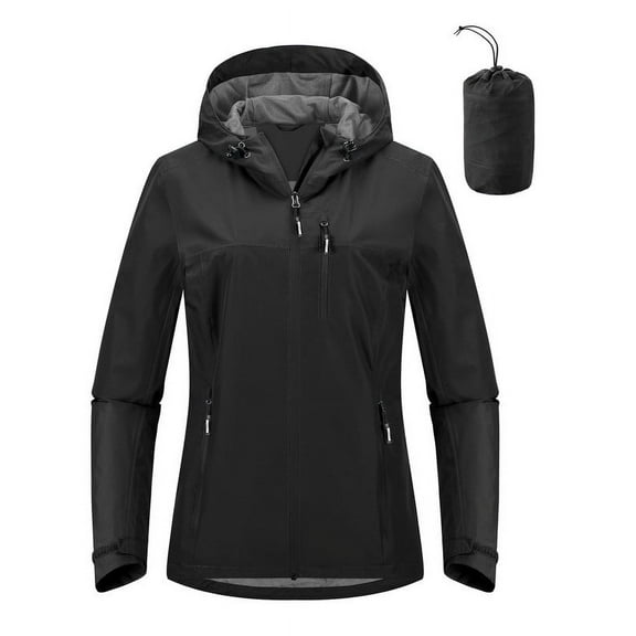 Off Road Ventures Women's Packable Rain Jacket Waterproof Lightweight Windbreaker Rain Coat with Pockets for Cycling Bike