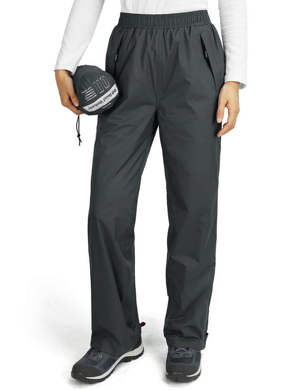 Womens Waterproof Rain Pants Lightweight Breathable Windbreaker Hiking Pants for Outdoors Golf