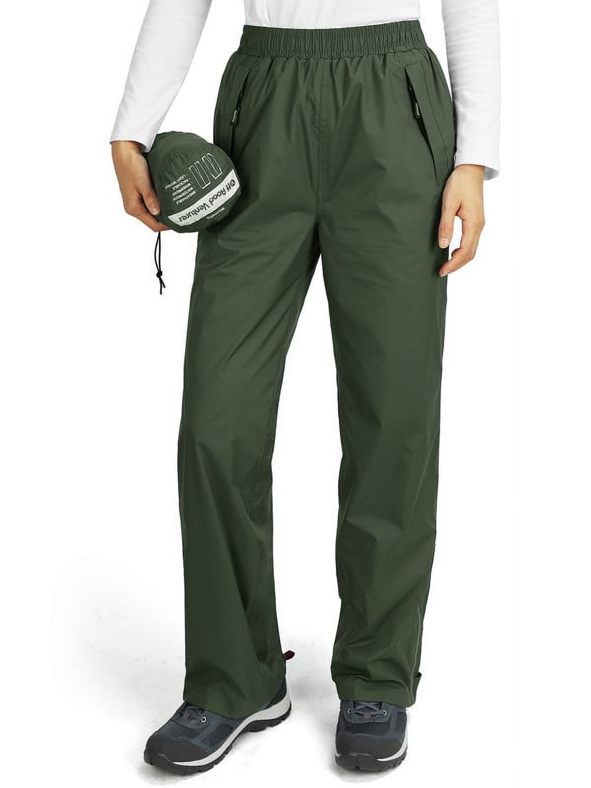 Off Road Ventures Womens Waterproof Rain Pants Lightweight Breathable Windbreaker Hiking Pants for Outdoors Golf