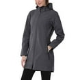 thumbnail image 1 of Off Road Ventures Women's Softshell Jacket, Fleece Lined Waterproof Rain Jacket Lightweight Windbreaker Long Warm Coat With Removable Hood, 1 of 8