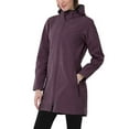 thumbnail image 1 of Off Road Ventures Women's Softshell Jacket, Fleece Lined Waterproof Rain Jacket Lightweight Windbreaker Long Warm Coat With Removable Hood, 1 of 8