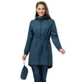 thumbnail image 1 of Off Road Ventures Womens Waterproof Rain Jacket Lightweight Packable Windbreaker Long Raincoat With Hood, 1 of 8