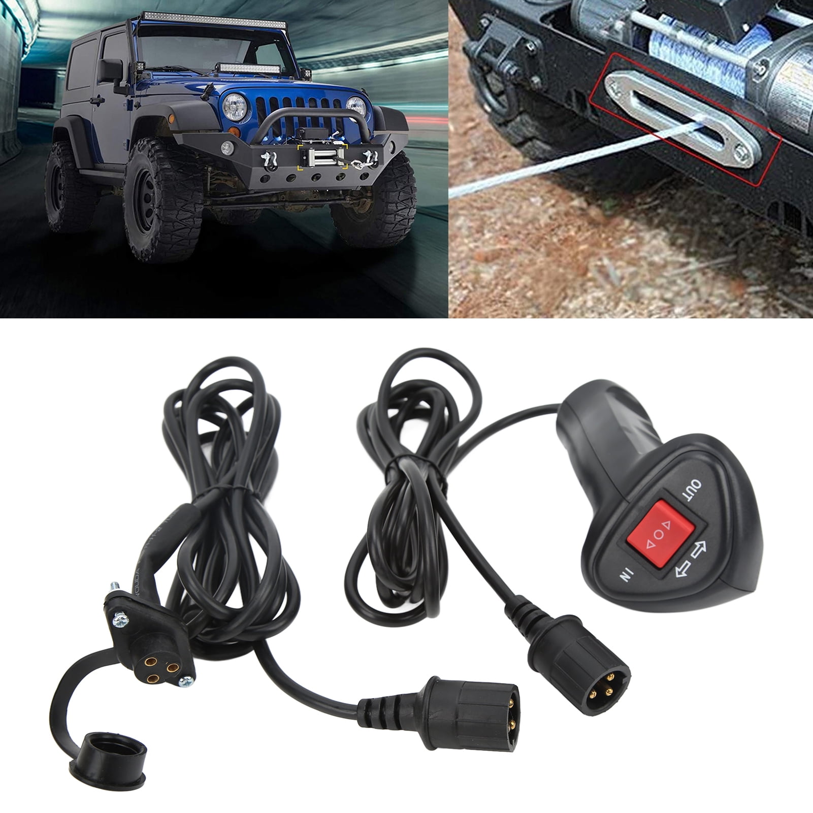 Off Road Winch Control Switch, Handheld Plastic Winch Remote Control