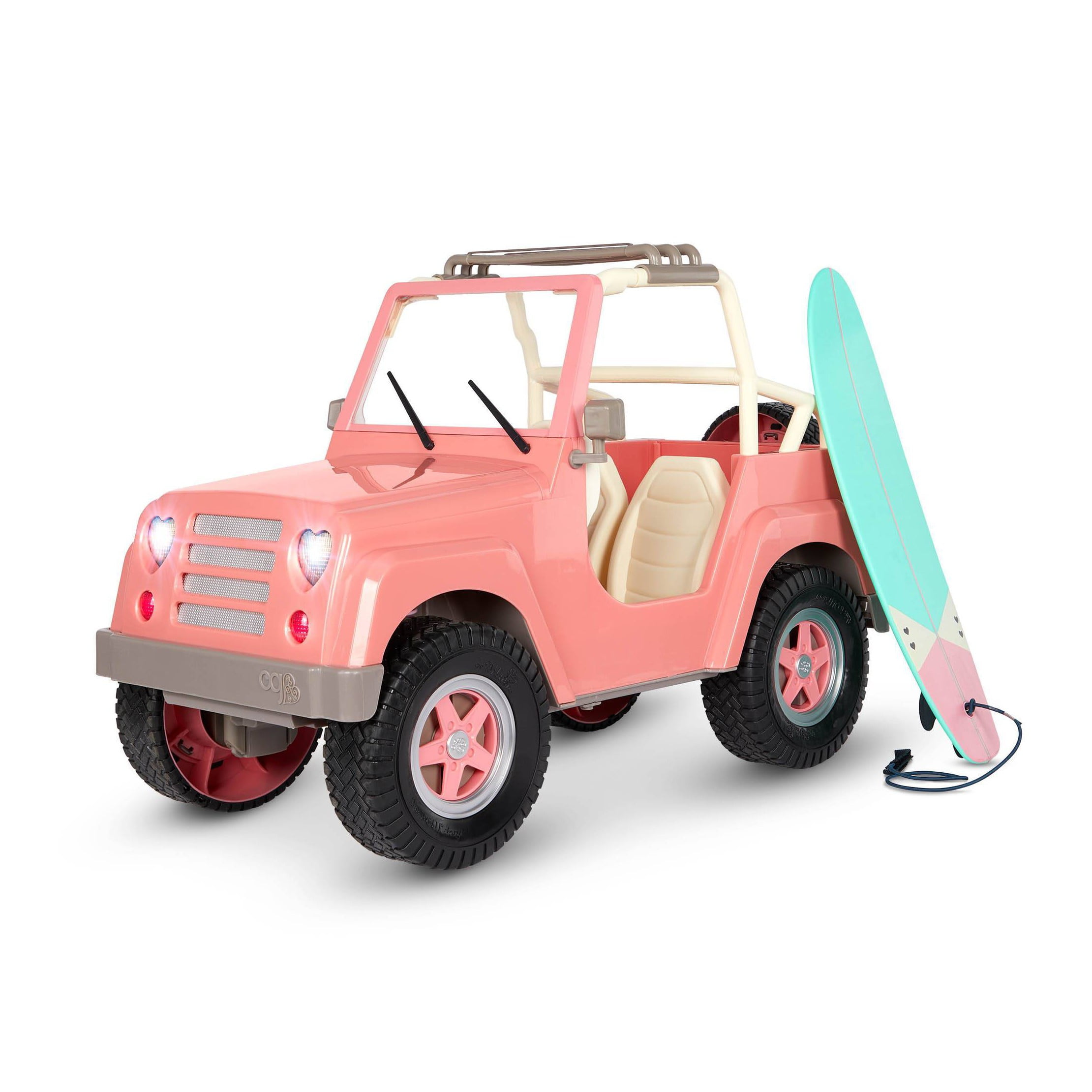 HURLUTY 4x4 Off-Road Vehicle with Electronics Doll, Pink