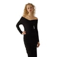 thumbnail image 1 of Off Shoulder Draped Bodycon Maxi Dress, 1 of 5