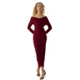 thumbnail image 1 of Off Shoulder Draped Bodycon Maxi Dress, 1 of 4
