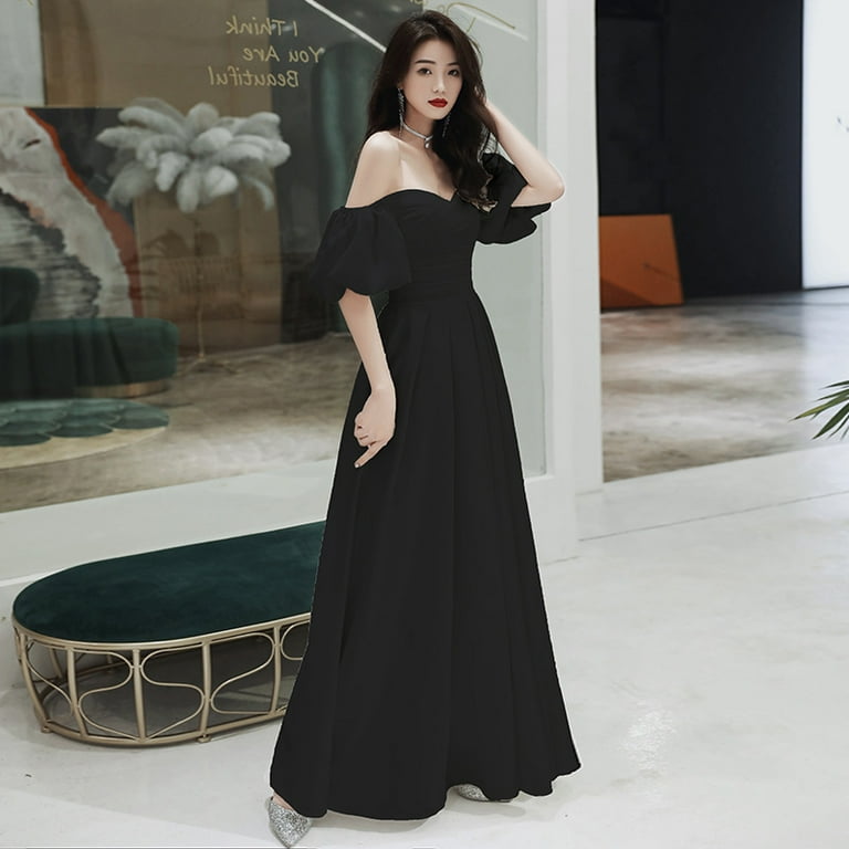 Off-Shoulder Evening Dress for Women 2025 New Style Banquet
