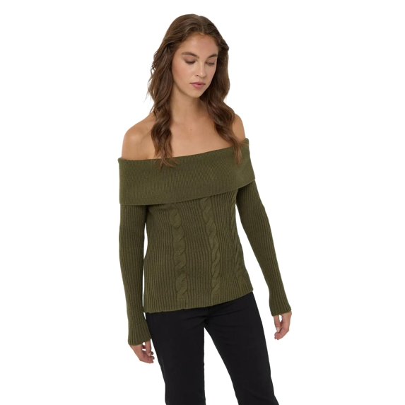 Off Shoulder Knitted Sweater