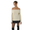 thumbnail image 1 of Off Shoulder Knitted Sweater, 1 of 5