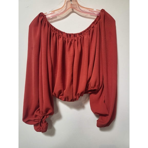 Off-Shoulder Long Sleeve Blouse