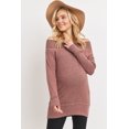 thumbnail image 1 of Off Shoulder Long Sleeve Maternity Solid Knit Tunic Top, 1 of 3