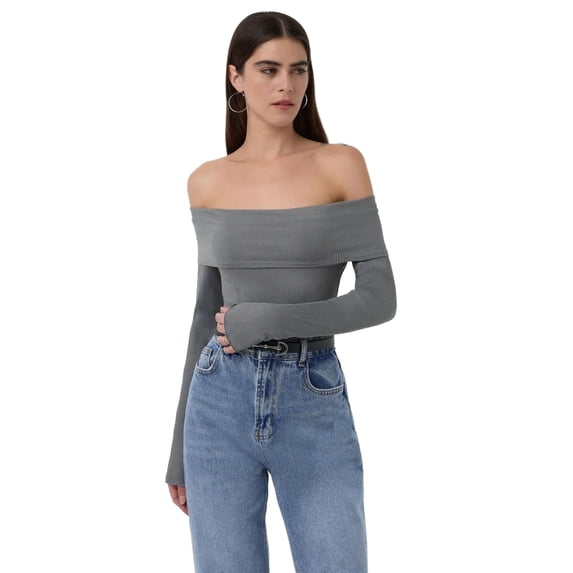 Off Shoulder Madonna Collar Top