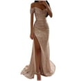 thumbnail image 1 of Off Shoulder Prom Dresses for Women 2025 Long Sparkly Sequin Mermaid Evening Dresses Formal Gown with Slit, 2622 Limited Time, 1 of 4