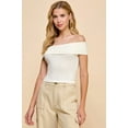 thumbnail image 1 of Off Shoulder Ribbed Top, 1 of 4