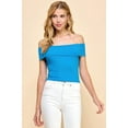 thumbnail image 1 of Off Shoulder Ribbed Top, 1 of 4