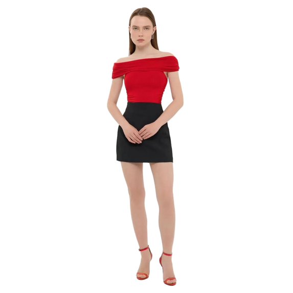 Off-Shoulder Ruched Bodycon Top