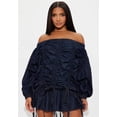 thumbnail image 1 of Off-Shoulder Ruched Mini Dress, 1 of 1
