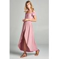 thumbnail image 1 of Off Shoulder Solid Jersey Romper Maxi Mauve ' M, 1 of 2