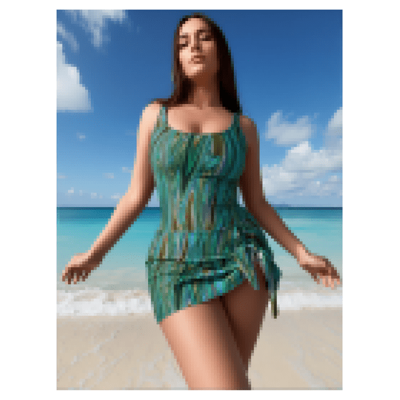 Off Shoulder Swimsuit Women Random Print One Piece Bathing Suit Ruffle Sleeve Swimwear Padded Push Up Retro Vintage Summer Beach Swimsuits