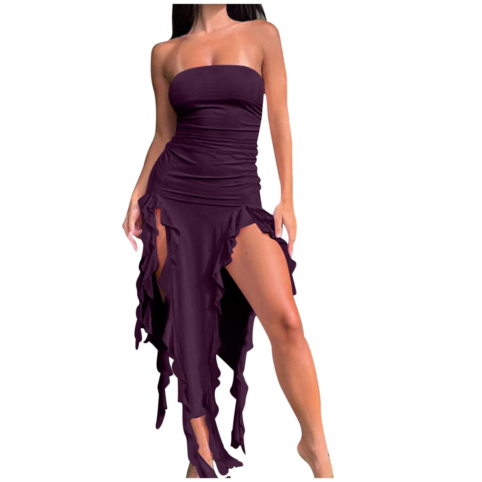 Sexy Irregular Ruffle Slim Bodycon Work Dress Sexy Irregular Ruffle Slim Bodycon Work Dress