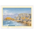 thumbnail image 1 of Off The Coast Of Guernsey - From an Original Color Painting by John Brett c.1850’s - Master Art Print 10in x 14in, 1 of 4