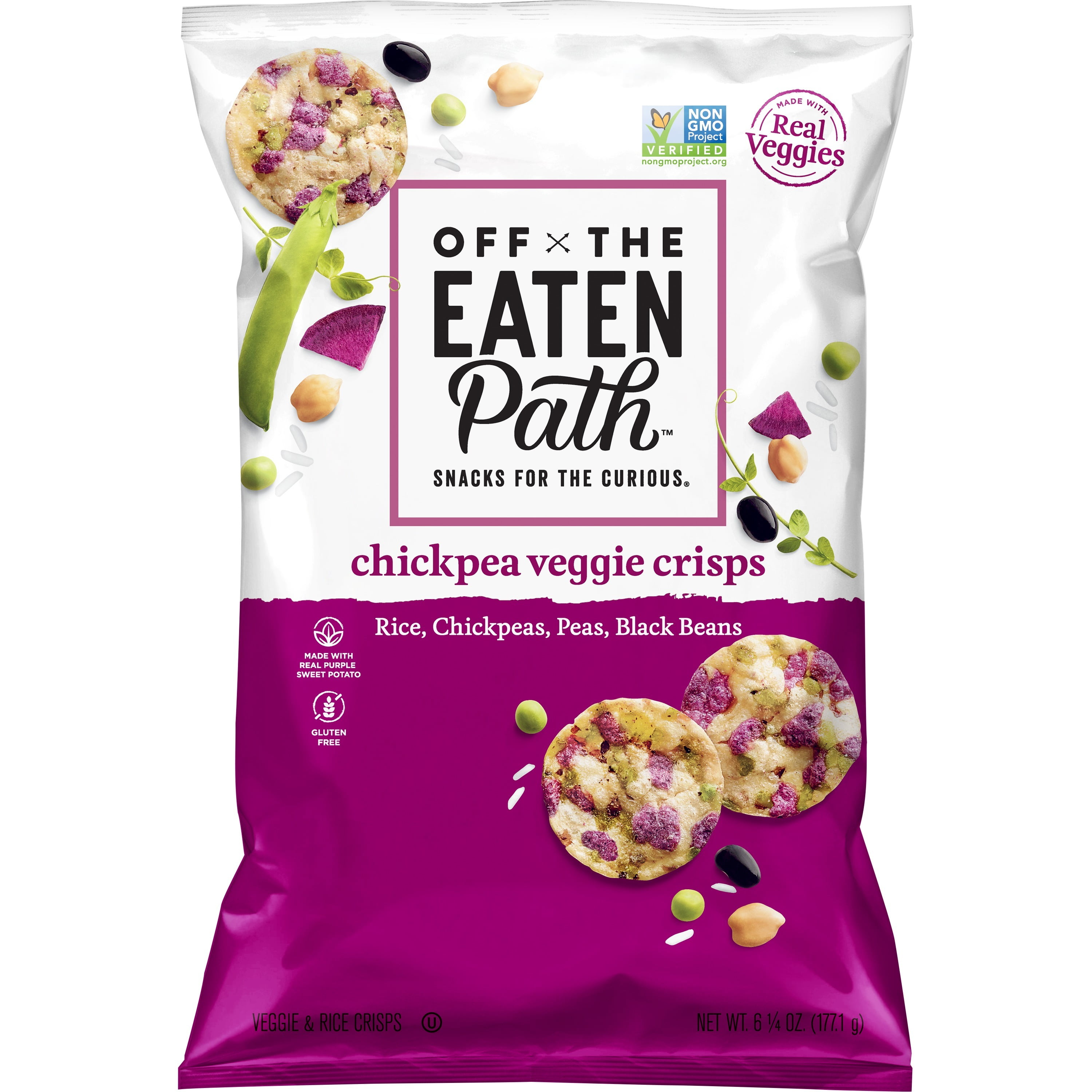 Off The Eaten Path, Chickpea Veggie Crisps, 6.25 oz Bag