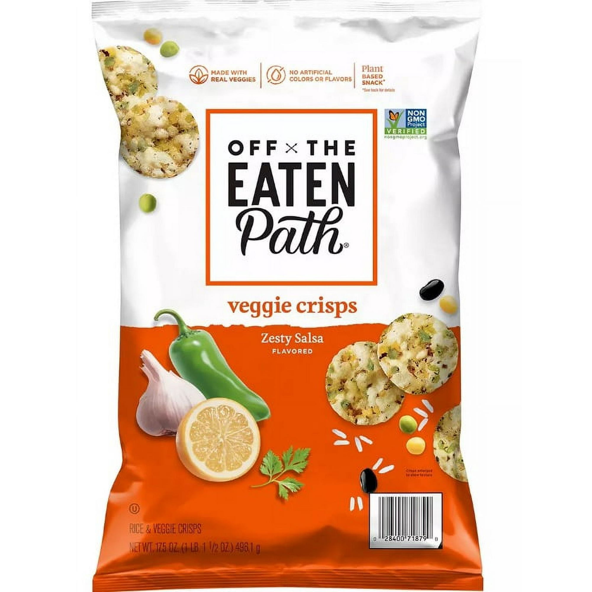 Off The Eaten Path Zesty Salsa Flavored Veggie Crisps, 17.5 oz- Value Pack (Pack of 2)