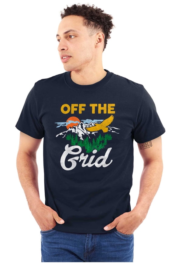 Off The Grid Camping Relax Nature Plus Size Crewneck Graphic Tee Shirt Brisco Brands 5X