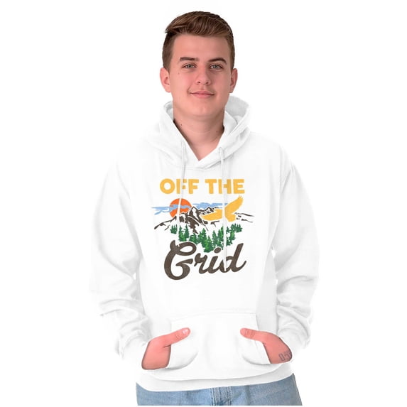 Off The Grid Camping Relax Nature Unisex Plus Fleece Graphic Hoodie Brisco Brands 4X