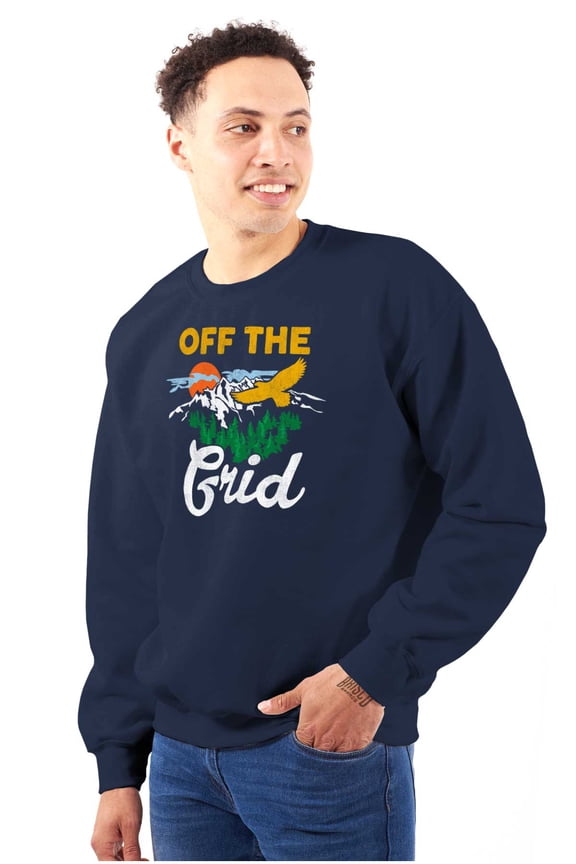 Off The Grid Camping Relax Nature Unisex Plus Fleece Graphic Sweatshirt Brisco Brands 5X