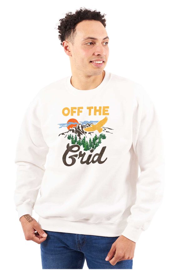 Off The Grid Camping Relax Nature Unisex Plus Fleece Graphic Sweatshirt Brisco Brands 3X