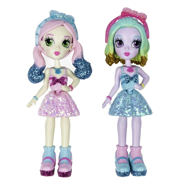 Off The Hook Style BFFs, Naia & Jenni (Spring Dance), 4-inch Small Dolls , for Girls Aged 5 and up