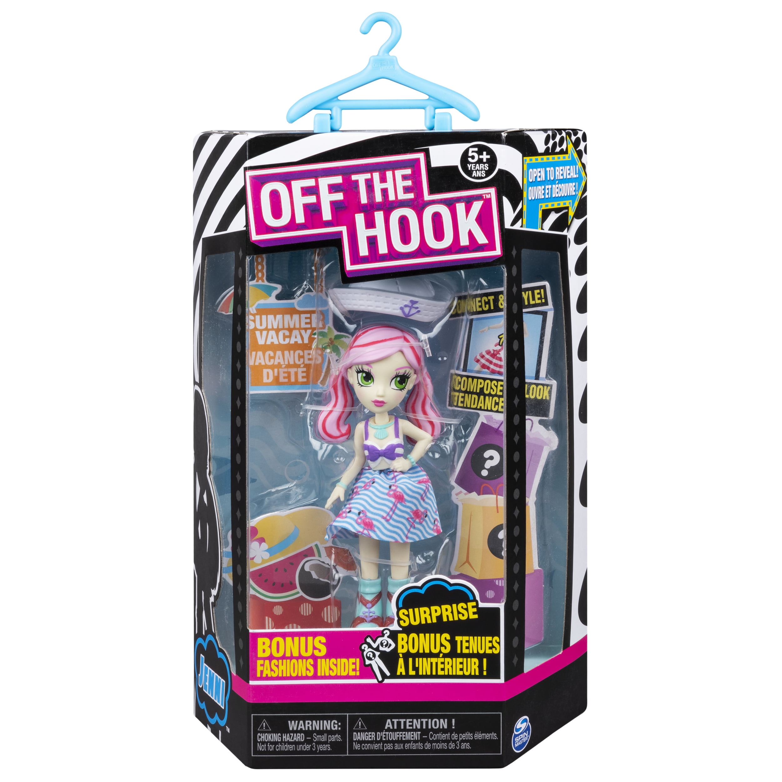 Off The Hook Style Doll, Jenni (Summer Vacay), 4-inch Small Doll with Mix  and Match Fashions, for Girls Aged 5 and Up