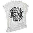 thumbnail image 1 of Off The Rails On A Crazy Twain T-shirt, Unisex Women's Men's Funny Mark Twain Pop Culture Gift, Heather Ash, Medium, 1 of 6