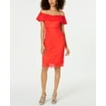 thumbnail image 1 of Thalia Sodi Off-The-Shoulder Lace Dress Rich Coral L, 1 of 1
