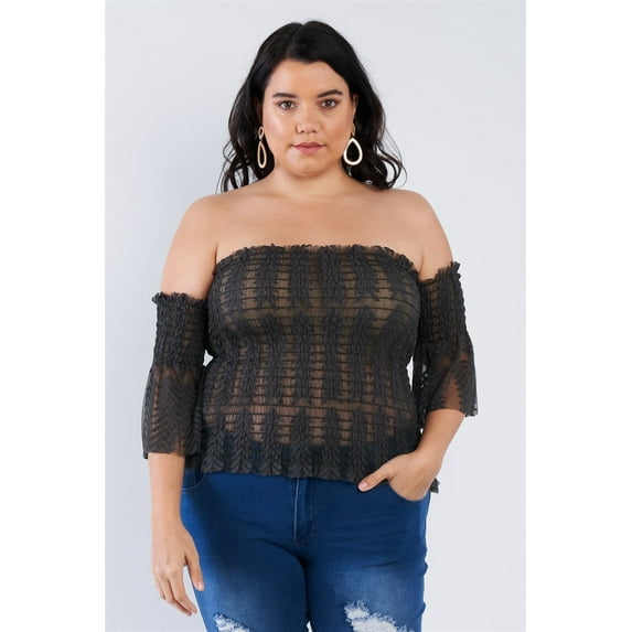 Off The Shoulder Plus Size Top 2XL