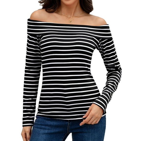 Off The Shoulder Tops for Women Black XL