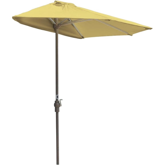 Off-The-Wall Brella Olefin Half Umbrella, 7.5'-Width, Yellow