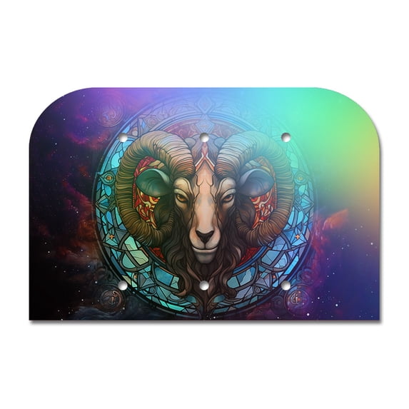 Off The Wall Plates - Aries Zodiac Holographic Decorative Acrylic Cover Triple Blank Wallplate
