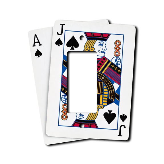 Off The Wall Plates - Blackjack 21 Gambling - Single Gang Paddle Rocker