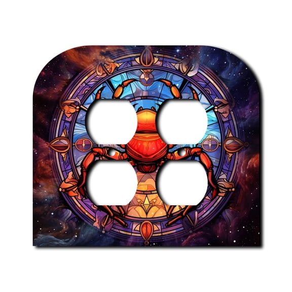 Off The Wall Plates - Cancer Zodiac Classic Decorative Acrylic Cover Double Outlet Wallplate