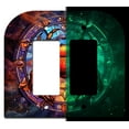 thumbnail image 1 of Off The Wall Plates - Cancer Zodiac Glow in the Dark Decorative Acrylic Cover Double Paddle Rocker Wallplate, 1 of 5