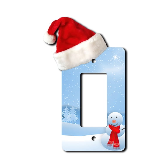 Off The Wall Plates - Christmas Santa Cap - Single Gang Paddle Rocker